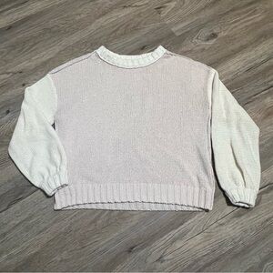Gentle Fawn Cream and Pink Crew Neck Sweater